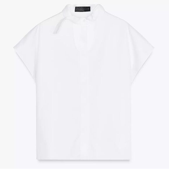 ZARA ZW COLLECTION POPLIN SHIRT - Picture 4 of 9
